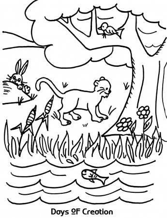 Days of Creation Coloring Page – coloring.rocks!