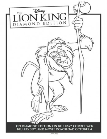 Printable Rafiki Lion King Coloring Sheet | Mama Likes This | Coloring pages,  Lion king, Horse coloring pages