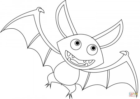 Cartoon Bat coloring page | Free Printable Coloring Pages