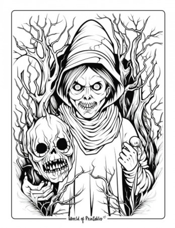 Horror Coloring Pages - World of Printables