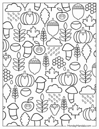 68 Autumn & Fall Coloring Pages (Free ...