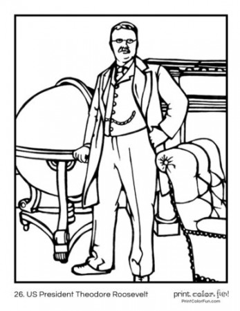 US Presidents coloring pages: Printables of the first 42 American leaders -  Print. Color. Fun!