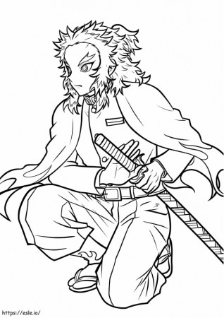 Kokushibo Demon Slayer coloring page