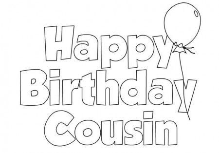 cousin coloring pages