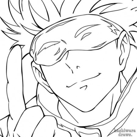 Anime character coloring page