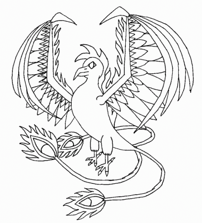 Phoenix bird coloring pages