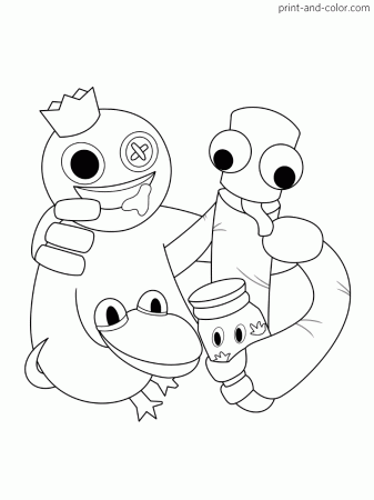 Rainbow Friends coloring pages | Print ...