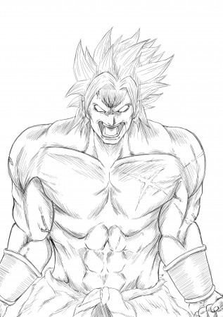 DBS Broly sketch by me : r/Dragonballsuper