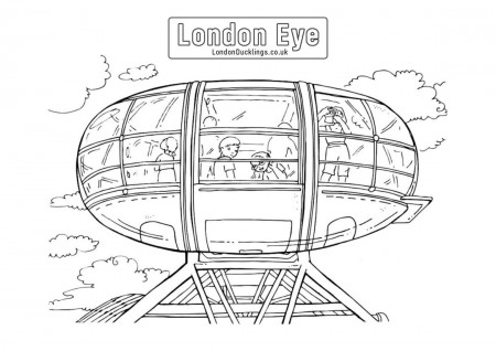 Download Free London Eye Colouring Page for Kids