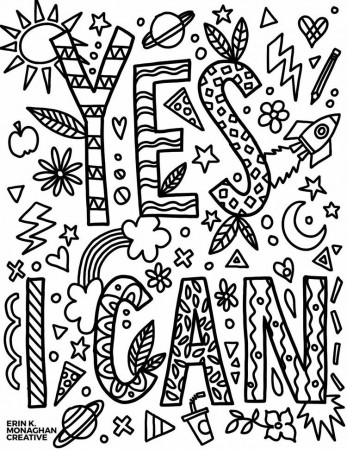 Yes I Can Coloring Page - Free Printable Coloring Pages for Kids