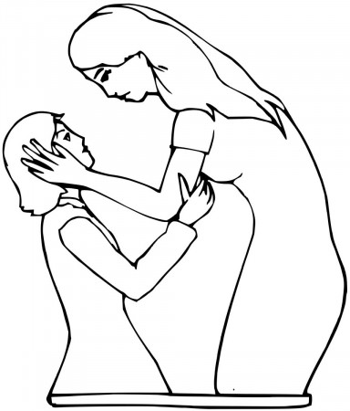 Mother and Daughter Coloring Pages - Get Coloring Pages