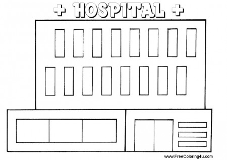 Drawings Hospital (Buildings and Architecture) – Printable coloring pages