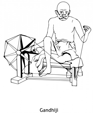 Gandhiji Coloring Page