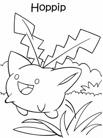 Cute Hoppip Pokemon Coloring Page - Free Printable Coloring Pages for Kids
