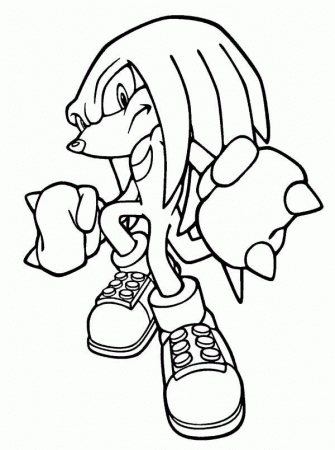 sonic knuckles colouring pages - Clip Art Library