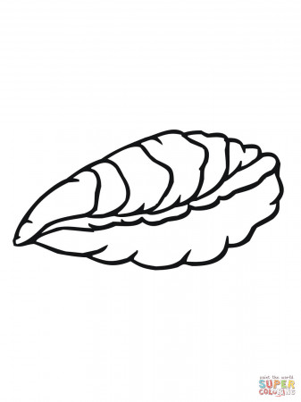 Oyster coloring page | Free Printable Coloring Pages