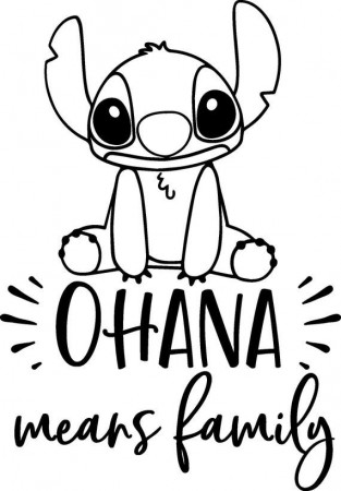 Disney Inspired Lilo and Stitch Ohana Means Family Vinyl Decal - Etsy |  Lilo and stitch drawings, Stitch coloring pages, Stitch drawing