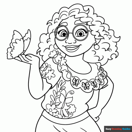 Mirabel from Encanto Coloring Page | Easy Drawing Guides