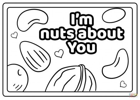 I'm Nuts About You - Encouraging Jokes Lunch Note coloring page | Free  Printable Coloring Pages