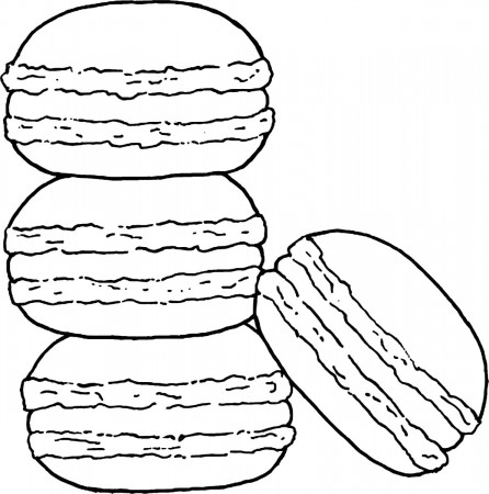 macaroons coloring pages