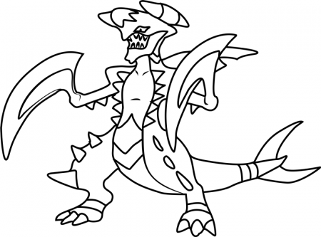 Mega Garchomp Pokemon Coloring Page - Free Printable Coloring Pages for Kids