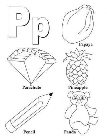 My A to Z Coloring Book Letter P coloring page | Дошкольный алфавит,  Английский алфавит, Алфавит