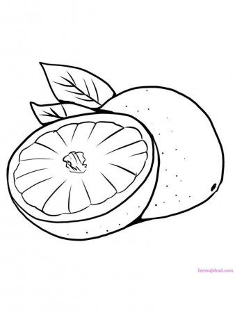 pomelo coloring sheet. Pomelo means big orange. Pomelo is an orange fruit  native to Southeast Asia.… | Fruit coloring pages, Coloring pages, Coloring  pages to print