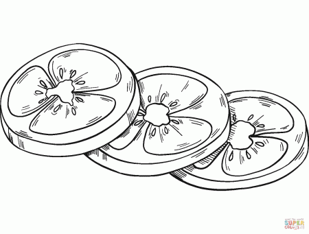 Sliced Tomato coloring page | Free Printable Coloring Pages