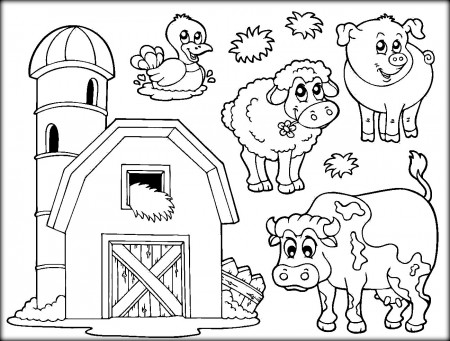Coloring Pages : Farm Animal Coloring Book Images Printable Pages ...