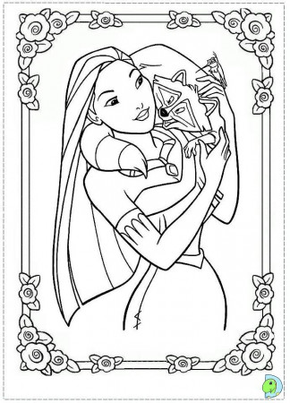 Pocahontas Coloring page- DinoKids. | Disney coloring pages ...