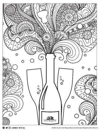 Free Adult Coloring Pages Inspired by Wine! Rural Mom