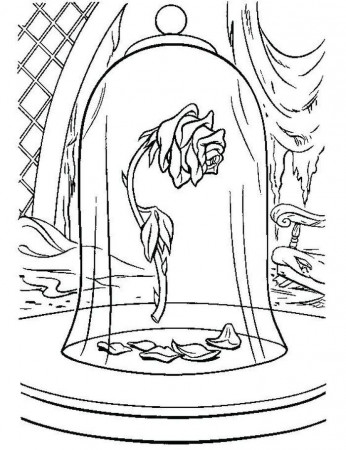 Beauty And The Beast Coloring Pages Rose 1 | Rose coloring pages, Disney  coloring pages, Coloring pages