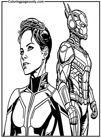 The Wasp and Ant-Man Coloring Pages - Ant-Man and the Wasp: Quantumania Coloring  Pages - Coloring Pages For Kids And Adults
