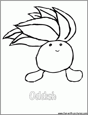 Oddish Coloring Page