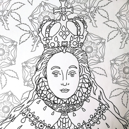 Queen Elizabeth the First Colouring Sheet Printable Book - Etsy