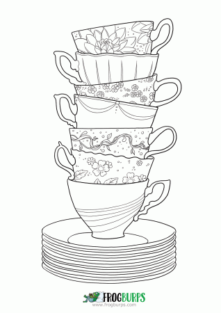 Tea Time | Coloring Page | Frogburps