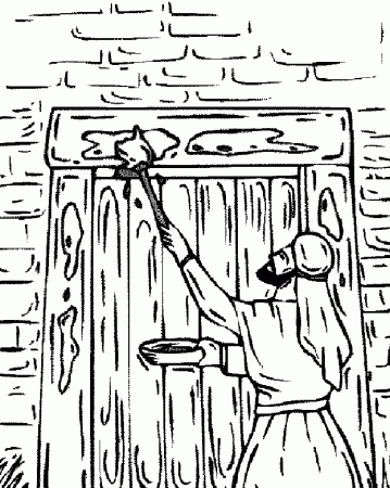 Passover Blood On Door Coloring Pages - Passover Coloring Pages - Coloring  Pages For Kids And Adults