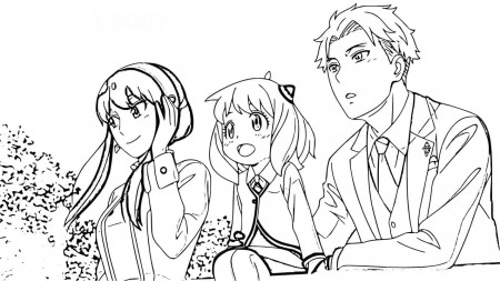 Spy x Family 3 Coloring Page - Anime Coloring Pages
