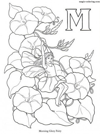Magic Coloring - Morning Glory Fairy - Flower Coloring Page for ...