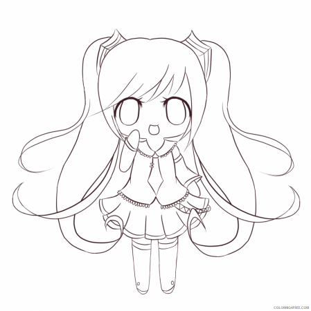cute chibi coloring pages anime Coloring4free - Coloring4Free.com