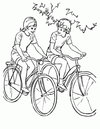 10 kids coloring pages bicycle - Print Color Craft