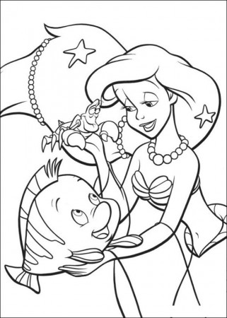 The Little Mermaid Coloring Page - Coloring Page