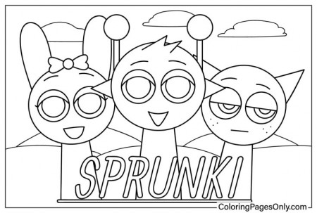21 Sprunki Incredibox Coloring Pages ...