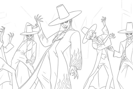 Coloring page KPop Demon Hunters - The demons : Saja Boys 3