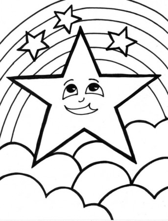 Printing Rainbow Star Coloring Pages | Laptopezine.