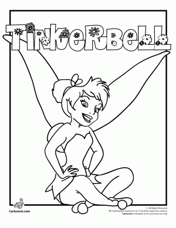 tinkerbell coloring pages to print page