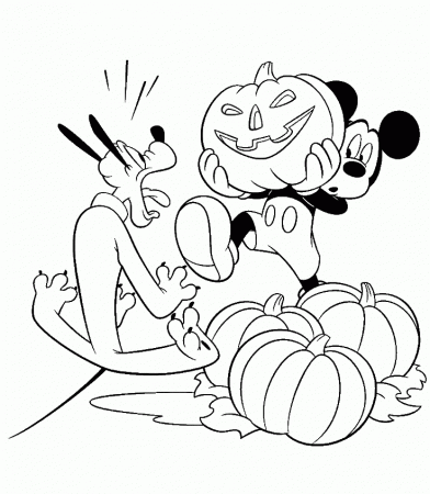 Halloween Mickey Mouse Coloring Page For You To Print And Color 