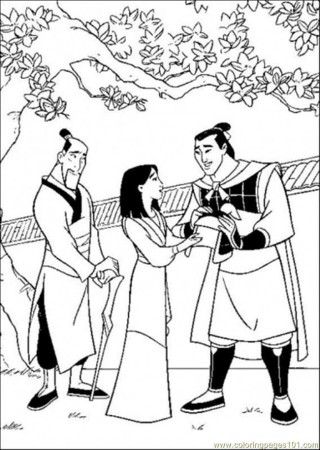 Coloring Pages Mulan With Fa Zhou And Fa Li (Cartoons > Others 