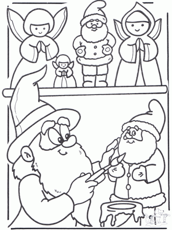 Painting dwarf - Coloring pages Christmas