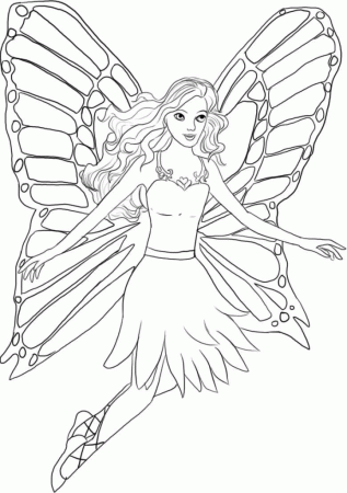 Barbie Mariposa Coloring Pages for kids | Coloring Pages